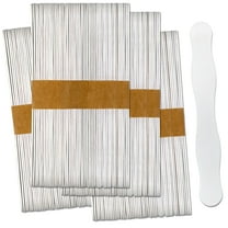 CraftySticks, 200 Pcs, 8 Inch White Wavy Craft Sticks for Fan Handles, Crafts, Wedding Fans, DIY Auction Paddles, Jumbo Wood Popsicle Sticks