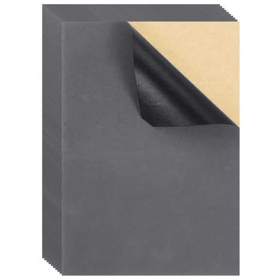 Uxcell Self Adhesive Felt Sheet, 8.3" x 11.8" Soft Felt Fabric with Adhesive Back, Grey 10Pcs