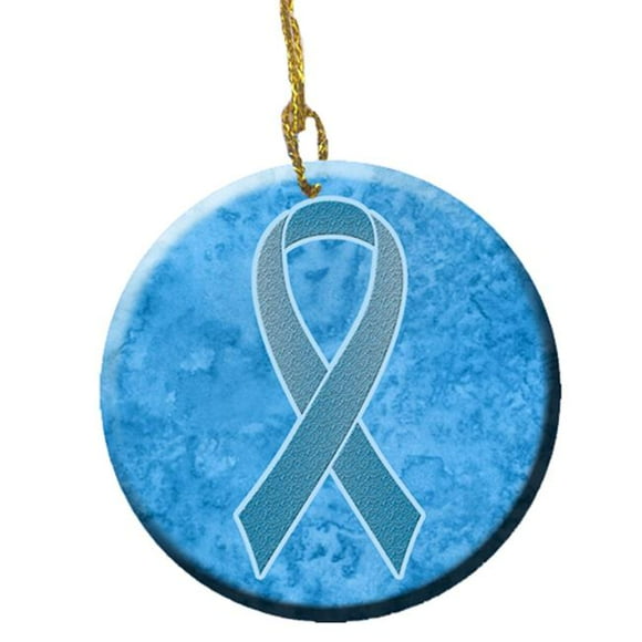 Carolines Treasures AN1206CO1 Blue Ribbon For Prostate Cancer Awareness Ceramic Ornament