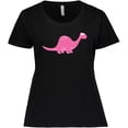 thumbnail image 3 of Inktastic Pink Dinosaur Women's Plus Size T-Shirt, 3 of 5