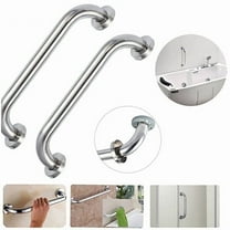 2pcs 20cm Shower Grab Bar Stainless Steel Bathtub Handle Towel Rails Shower Handle Wall Mounted Safety Bars for Children Pregnant Disabled Elderly