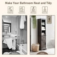 thumbnail image 6 of OKD Freestanding Bathroom Storage Cabinet, Farmhouse 69" Tall Narrow Cabinet with Adjustable Shelves and Metal Handle, Dark Rustic Oak, 6 of 7