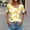 Yellow, variant on WXLWZYWL Top for Women Plus Size Short Sleeve Summer Loose Button V Neck Decor Cute Blouses Dressy Causal Tee Shirts Trendy Ladies Clothing