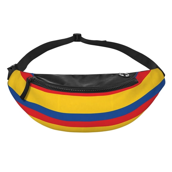 Women Men Colombia Flag Crossbody Fanny Waist Bag Pack Belt Bag for Travel Hiking