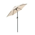 thumbnail image 1 of FLAME&SHADE 9 ft Outdoor Market Patio Table Umbrella with Tilt, Beige, 1 of 7