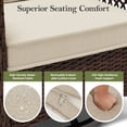 thumbnail image 4 of Mvpipi Outdoor Patio Furniture Set with Swivel Chairs and Ottoman, 6 Pieces All-Weather Wicker Patio Conversation Sets with Sofa and Coffee Table for Backyard, Porch, Balcony, Beige, 4 of 9