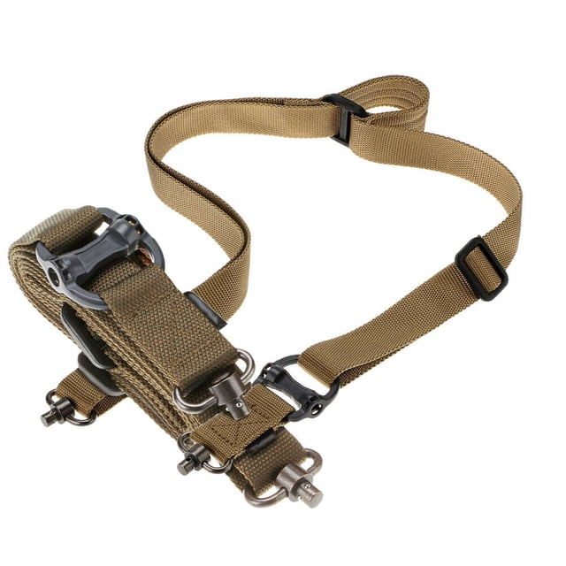 Mignova Retro Tactical Quick Detach QD 1 2 Point Multi Mission 1.2" Adjust Shoulder Strap,Outdoor Portable Tactic Multi-function Single Point Hanging Sling Hunting Gun Strap Belt (Brown)