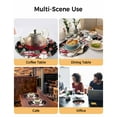 thumbnail image 2 of 15 Inch Round Placemats Set of 6, Black Christmas Non Slip Heat Insulation PP Table Mats, Xmas Snowman Truck Tree Balls Washable Place Mats for Kitchen Dining Party Table Decor, 2 of 7