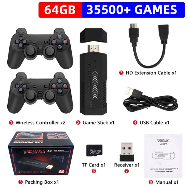 Nueva consola X2 PLuS de la Casa de la Consola 24G Inalámbrico Retro TV de la consola de juegos en 3D