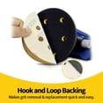 thumbnail image 4 of SPEEDWOX 50 Pcs 5 inch 8 Hole Sanding Discs 220 Grit Dustless Hook and Loop Sandpaper for Random Orbital Sander Yellow Finishing Discs for Automotive Woodworking, 4 of 7