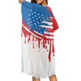 thumbnail image 4 of HELLHERO Polyester Bathing Suit Cover Up for Beach Lightweight Free Size Long Kimono Swimsuit Cover Up American Flag Design, 4 of 6