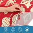thumbnail image 4 of Yayeee Kitchen Valance Rod Pocket 54" x 18" Living Room Window Curtain, Orange Christmas Ornaments Pattern, 4 of 6