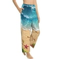 thumbnail image 2 of Daiia Tropical Beach With Starfish Women's Sleep Pant with Pockets and Drawstring,Pajama Pants-Large, 2 of 9