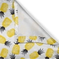 thumbnail image 4 of Ambesonne Pineapple Valance Pack of 2, Abstract Summer Motif, 42"X18", Black Grey and Yellow, 4 of 5