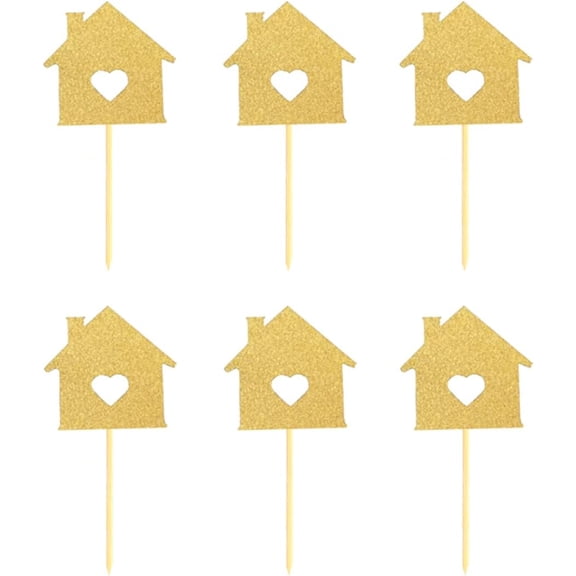 House Key Cake Toppers 12pcs Paper Picks Cupcake Decorations for Diy Wedding