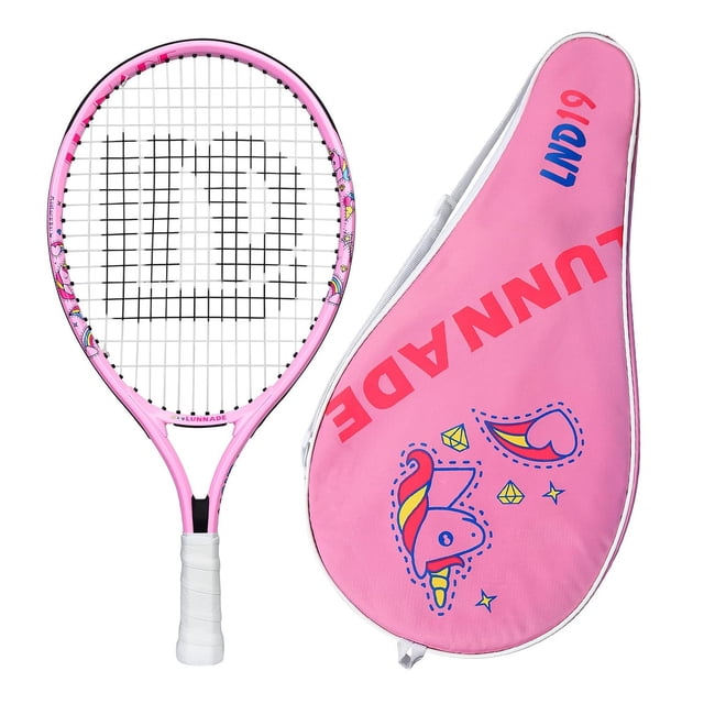 Raqueta de Tenis LUNNADE Multicolor con Cubierta para Niños y Niñas Principiantes