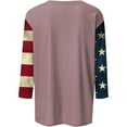 thumbnail image 5 of Drses Womens Tops Dressy Casual Women's 3/4 Sleeved Independent Day Printed Short Sleeved Round Neck Top Womens Summer Tops, 5 of 5