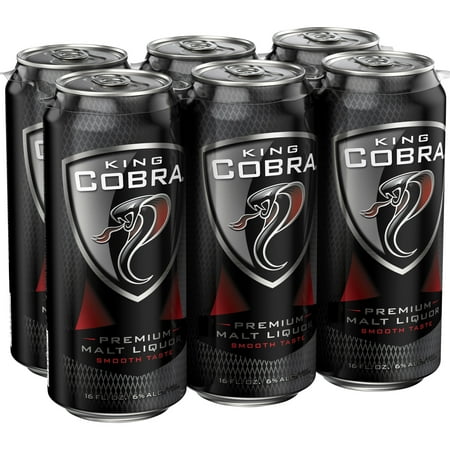 King Cobra Premium Malt Liquor, 6 pack 16 fl. oz. Aluminum Cans, 6.0% ABV