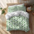 thumbnail image 2 of St. Patrick's Day Queen Size Comforter Set, Spring Watercolor Shamrocks Ombre Green Plant Bedding for All Seasons, 4 Pcs Bed Set, 1Quiltcover (90"x92") ,1Sheet(94"x116"), 2Pillowcases (30"x20"), 2 of 10