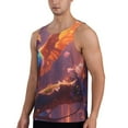 thumbnail image 2 of Gukieu Fantasy Bird Illustration Print Men's Quick Dry Fitness Vest, Round Neck Sleeveless Fitness Bodybuilding Top-3X-Large, 2 of 7
