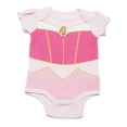 thumbnail image 2 of Disney Clothes Baby Girls 3-Pack Bodysuits – Princess Short Sleeve Outfit Set (Pink/Purple/Blue) – 6/9M, 2 of 5