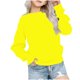 thumbnail image 1 of Sudadera Meitianfacai para niñas pequeñas y grandes, informal, de color liso, con cuello redondo, manga larga, estilo túnica, entallada, para otoño, sudadera amarilla para niñas de 2 a 3 años, 1 of 7