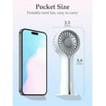 thumbnail image 7 of Mini Personal Fan Handheld, Small Portable Handheld Fan, Battery Operated, USB Rechargeable Face Makeup Lashes Desk Fan with Base, for  Women, Men, Indoor (Black), 7 of 7