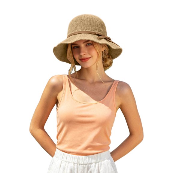 Elegant Sun Hat With Wide Brim for Beach Sophisticated Charm And Blocking Summer Accessory for Outdoor Leisure Outings