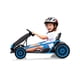 thumbnail image 1 of Go Kart eléctrico infantil 24V para niños 8-12 años - Doble motor 300W - Batería 9Ah - Velocidad máxima 13km/h - Drift seguro - Pantalla de energía - Música y bocina - Carga máx. 70kg - Azul, 1 of 7