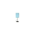 thumbnail image 1 of 17 in. High Yoko Metal Table Lamp w Silver Base (Aqua), 1 of 2
