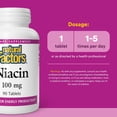 thumbnail image 3 of Natural Factors Vitamin B3 Niacin 100 mg, 90 Tablets, 3 of 7