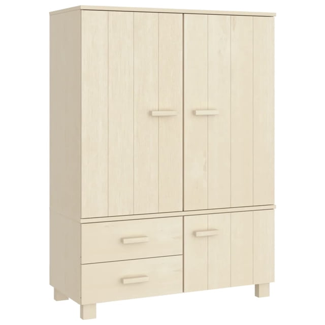 vidaXL Wardrobe Armoire Closet Storage Organizer Rack HAMAR Solid Wood Pine