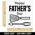 thumbnail image 2 of Happy Father's Day Grill BBQ Self-Inking Rubber Stamp Ink Stamper - Red Ink - Small 1 Inch, 2 of 7