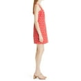 thumbnail image 3 of Nicole Miller Women's Sunset Star Linen Blend Shift Minidress Pink Size Large, 3 of 4