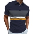thumbnail image 2 of Axiiglly Mens T Shirts Quick Dry Breathable Short Sleeve Lapel Button Golf Shirts for Business/Athletic/Travel, S-5XL, 2 of 6