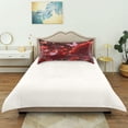 thumbnail image 5 of Satin Pillowcase Home Luxury Envelope Pillowcases Soft And Smooth Red Rose White Butterfly, 5 of 6