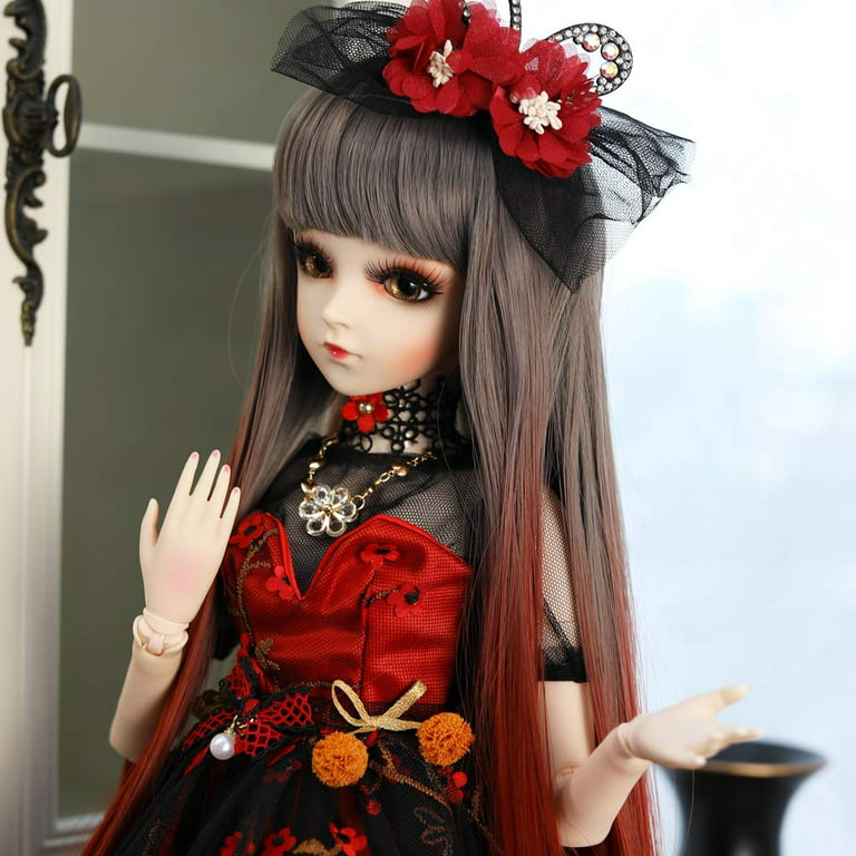 UCanaan BJD Doll 1/3 SD Dolls 24 Inch 18 Ball Jointed Doll DIY Toys with  Full Set Clothes Shoes Wig Makeup, Best Gift for Girls-Charm