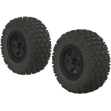 ARRMA AR550042 Fortress SC Tire Set Glued Black 2 ARAC9630 RC Tire