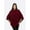 Wine, variant on SAOL Ladies Irish Aran Cable Knit Poncho - 100% Merino Wool Made in Ireland