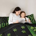 thumbnail image 4 of Feelyou Green Shamrock Kids Twin Bedding Sets 7-Piece, Retro US Flag Bedding Comforter Set, 4 of 8