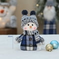 thumbnail image 2 of Cute Snowman Plush Knit Doll, Christmas Handmade Gift, Indoor Snowman Figurines for Home, Winter Table Top Decorations - B, 2 of 6