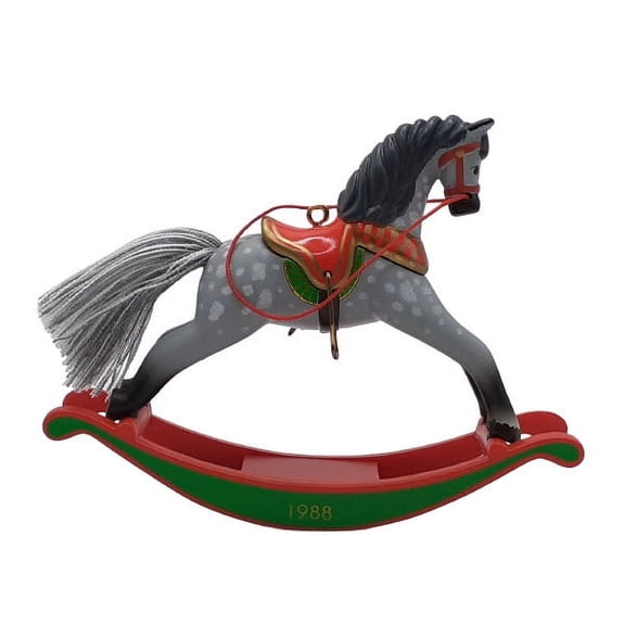 1988 Rocking Horse (Rocking Horse) Hallmark Keepsake Christmas Tree Ornament - QX4024