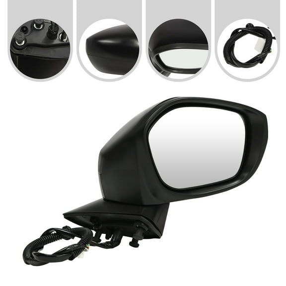 OEM Heated Rearview Mirror for Honda Civic 2022-2023, Left Side, Blind Spot Detection, Direct Replacement, Black Glass, 7 Pins