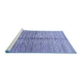 thumbnail image 2 of Ahgly Company Machine Washable Indoor Square Abstract Blue Modern Area Rugs, 5' Square, 2 of 4