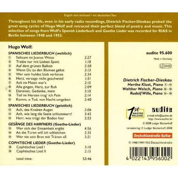 Dietrich Fischer-Dieskau - Edition Fischer-Dieskau 2 - Music & Performance - CD