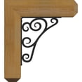 thumbnail image 3 of 4"W x 18"D x 20"H Tristan Craftsman Ironcrest Rough Sawn Bracket, Western Red Cedar (2"W x 10"D x 12"H Iron Bracket), 3 of 5