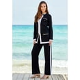 thumbnail image 4 of Roaman's Women's Plus Size Side Stripe French Terry Pull On Pant Set, 4 of 6