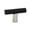 Matte Nickel / Matte Black, variant on Alno A2902-MB Vita Bella 1-3/4" Modern Knurled Industrial "T" Bar Designer Cabinet Knob /