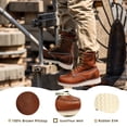 thumbnail image 5 of Stylish Classic 8" Soft Toe Mens Work Boots Leather Slip Resistant Durable Breathable Stylish Boots EU-808EE Size 7.5, 5 of 8
