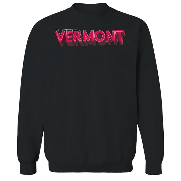Vermont Humor Graphic Black Men's Crewneck Sweatshirt